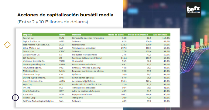 Acciones y cap media